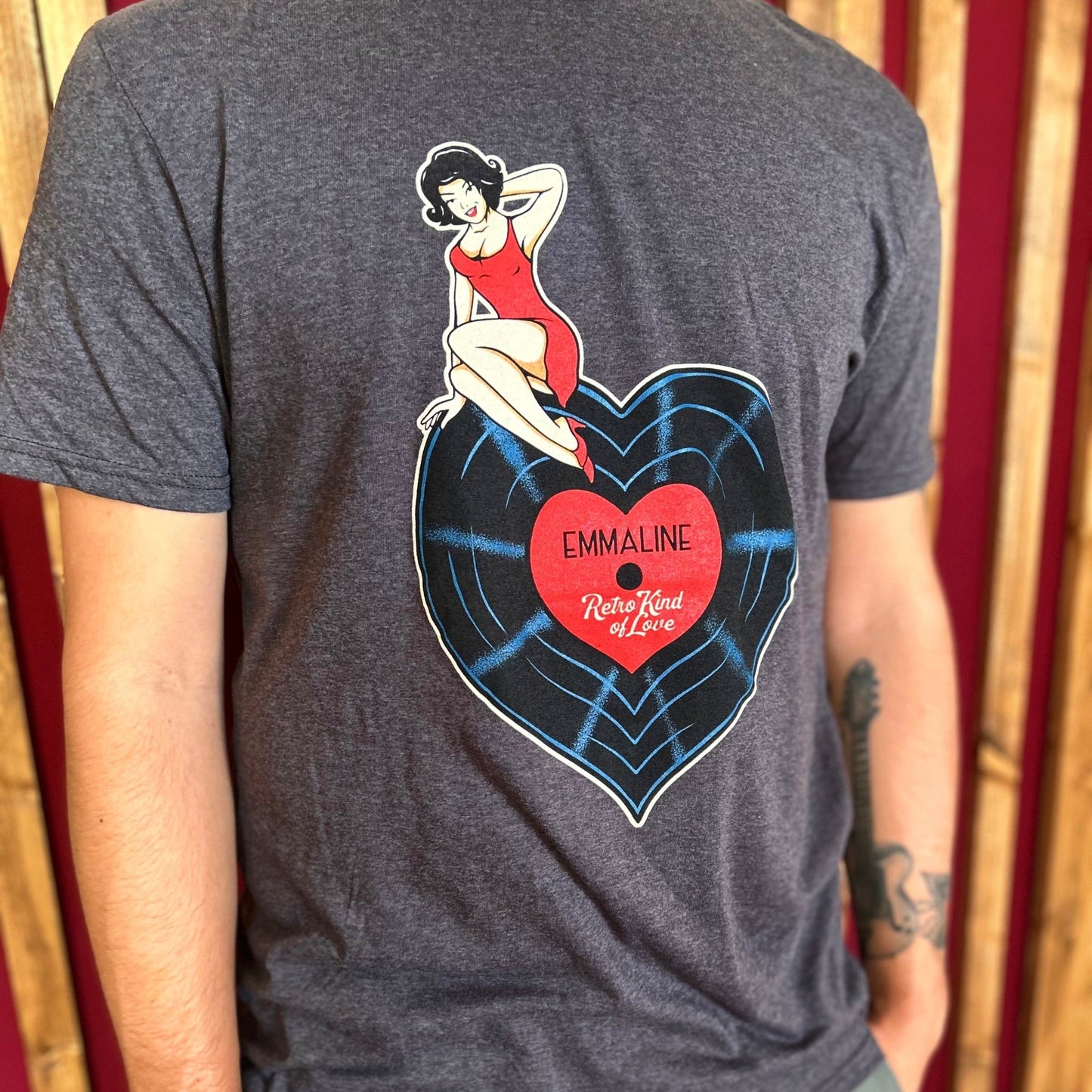 "Retro Kind of Love" Heart - Shaped Vinyl Tee - Emmaline