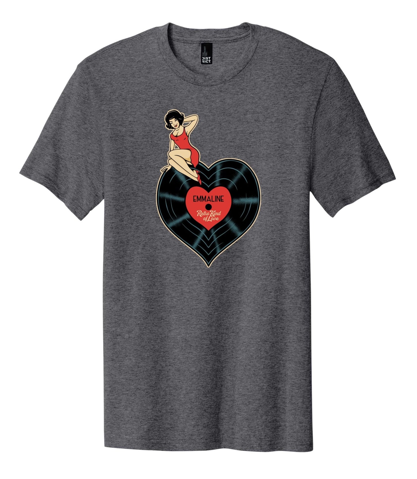 "Retro Kind of Love" Heart - Shaped Vinyl Tee - Emmaline