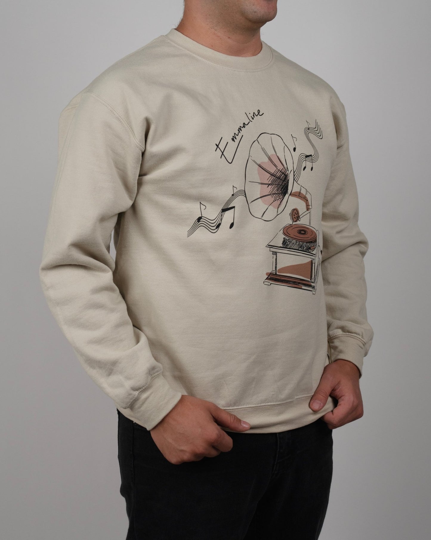 Vintage Phonograph Crewneck Sweatshirt - Emmaline