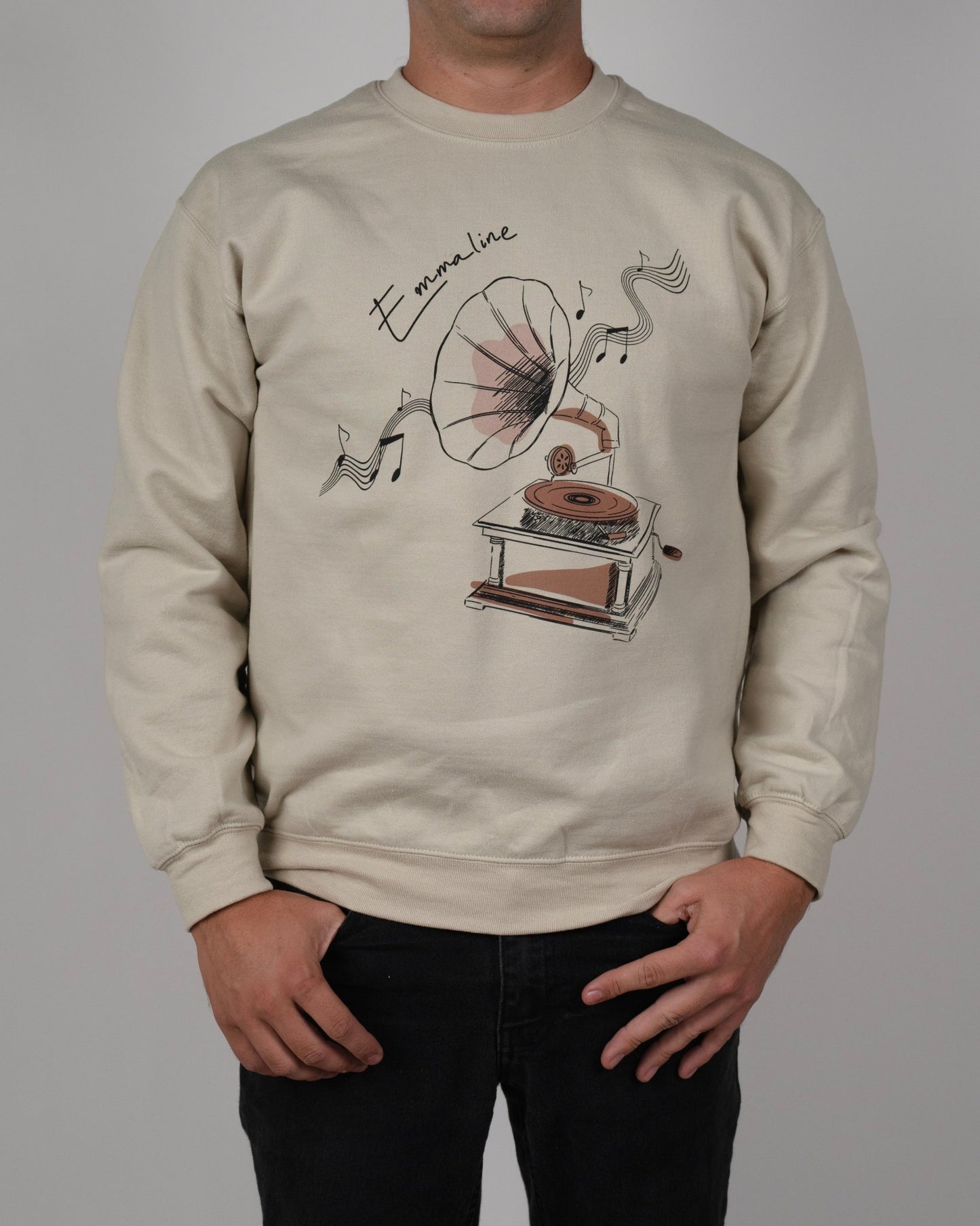 Vintage Phonograph Crewneck Sweatshirt - Emmaline